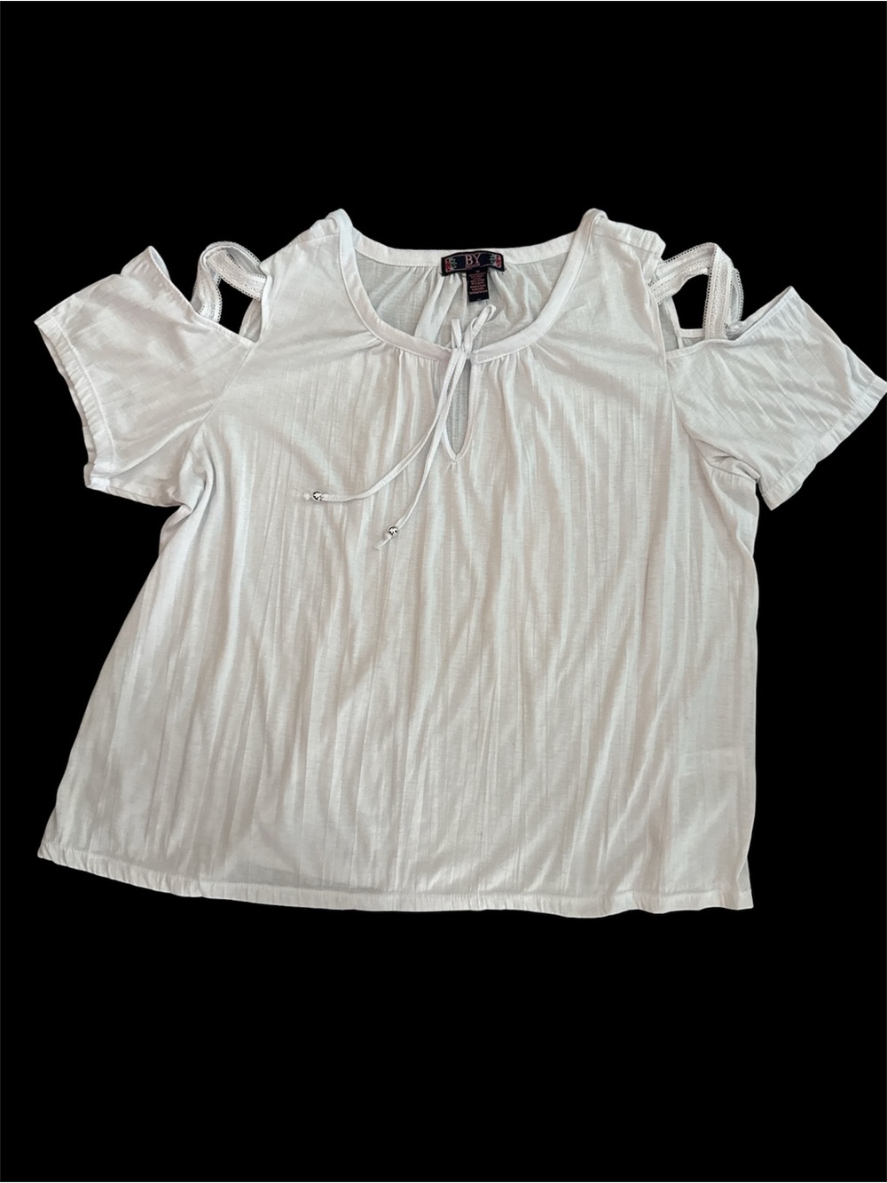 By Design Cold-Shoulder Blouse Size 1X-2X